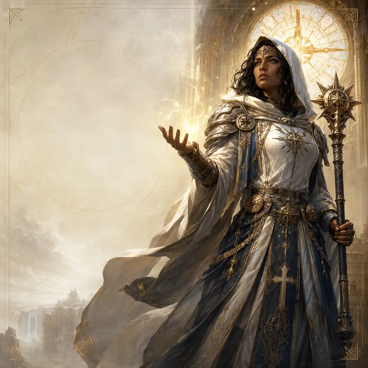 A female Cleric class portrait.