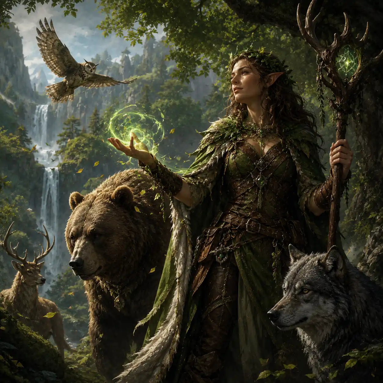 A female Druid class portrait.