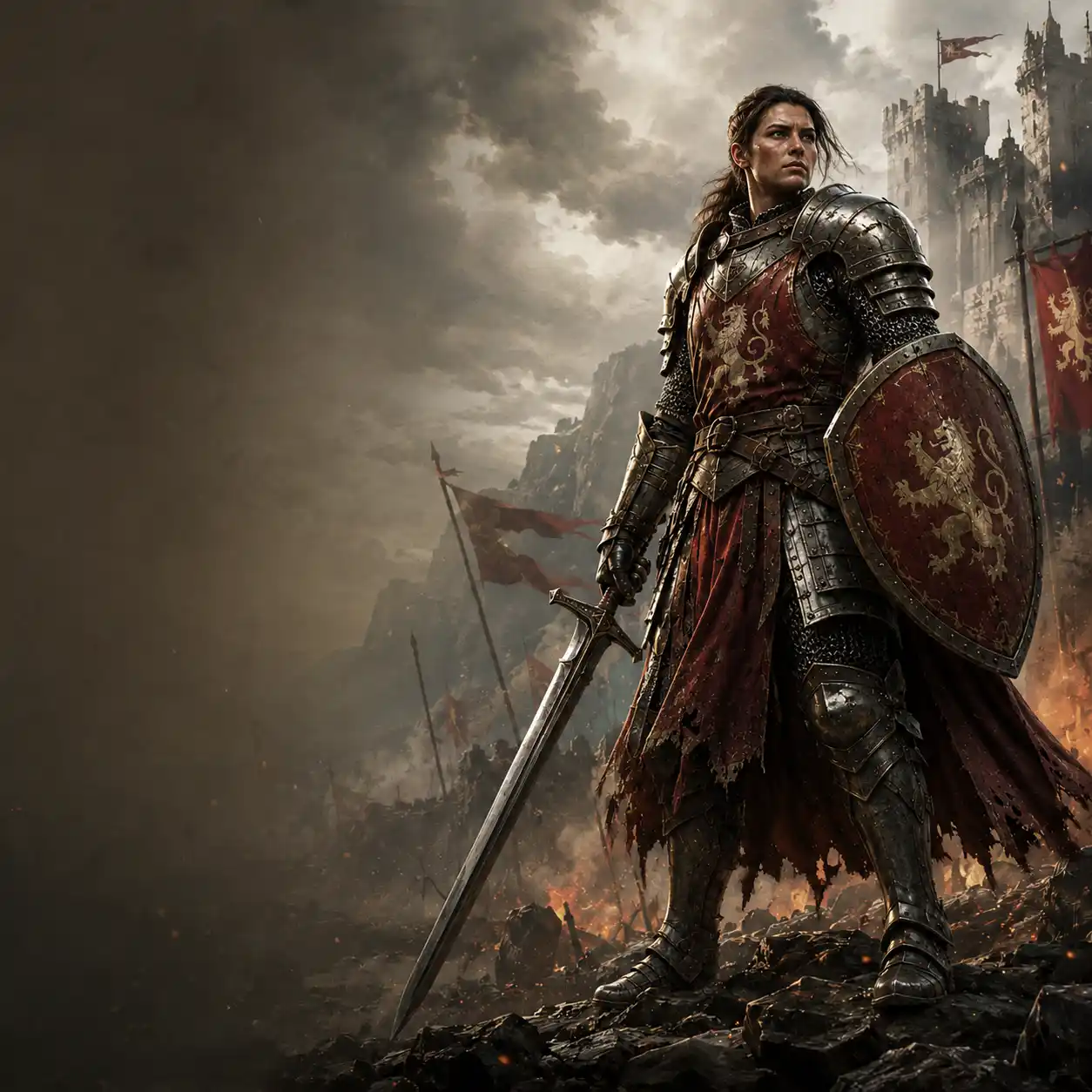 A female Fighter class portrait.