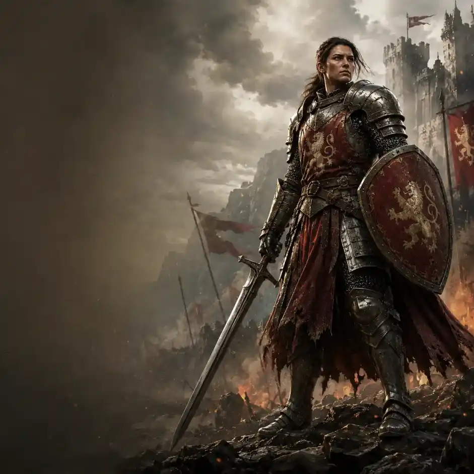 A female Fighter class portrait.