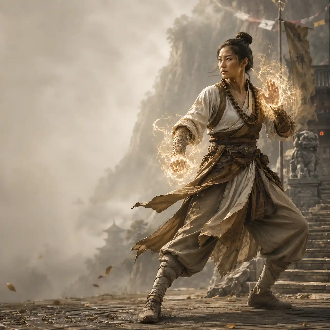 A female Monk class portrait.