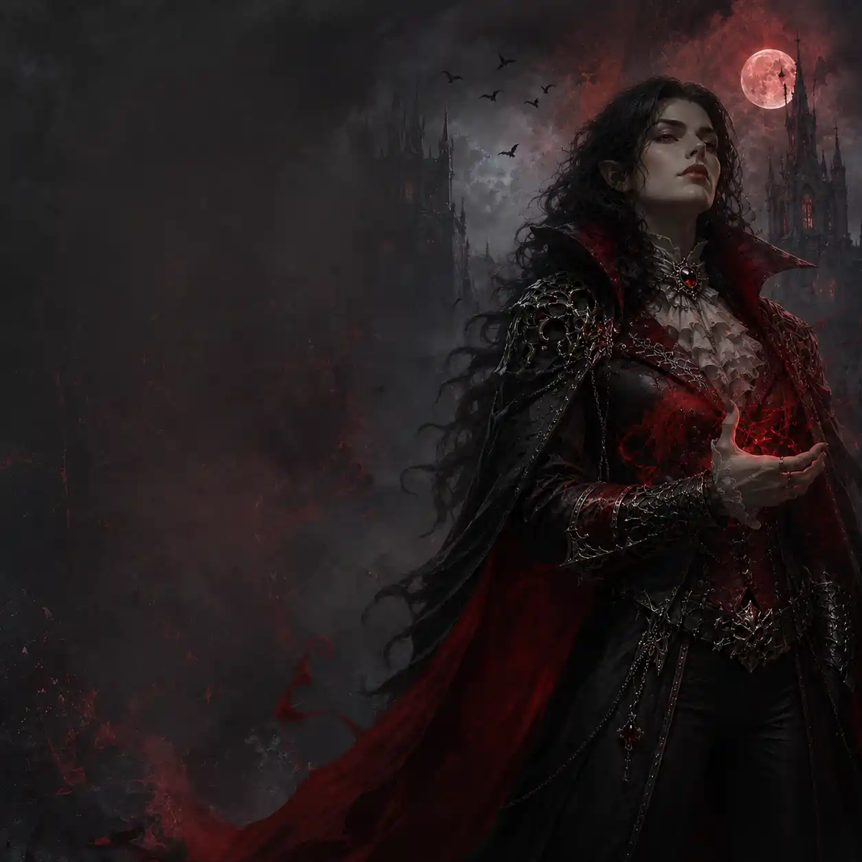 A female Vampyr class portrait.