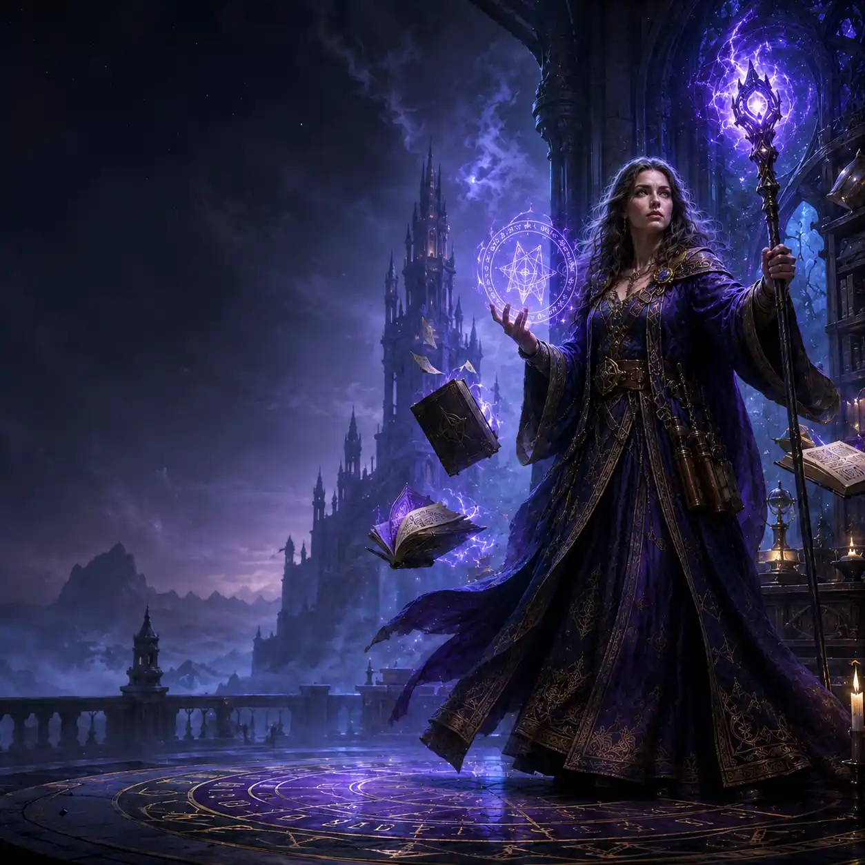 A female Wizard class portrait.